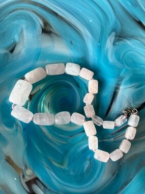 Rose Quartz Necklace, 18"